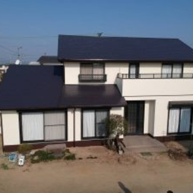岡山市 東区 金田 O様邸 屋根カラーベスト 外壁モルタル 遮熱フッ素塗り替え工事?‍♀️の画像