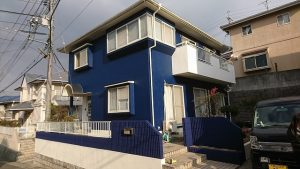 玉野市　長尾　M様邸　セメント瓦　遮熱シリコン　外壁　モルタル　ラジカル塗料　塗り替え工事の画像