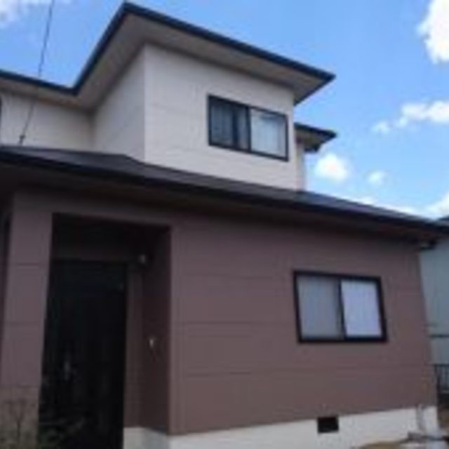 玉野市　八浜　H様邸　屋根カラーベスト　遮熱シリコン　外壁ALc ラジカル制御型高耐候塗料　2トーンの画像