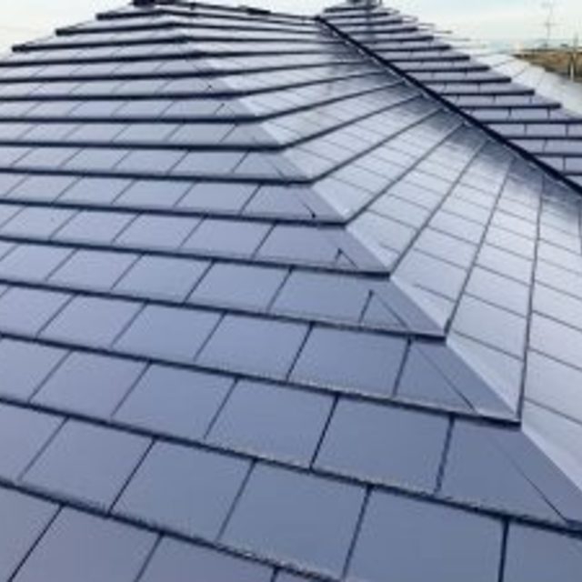 岡山市　南区　迫川　S様邸　ALc外壁　吹き付け　屋根　セメント瓦　遮熱フッ素塗り替え工事の画像