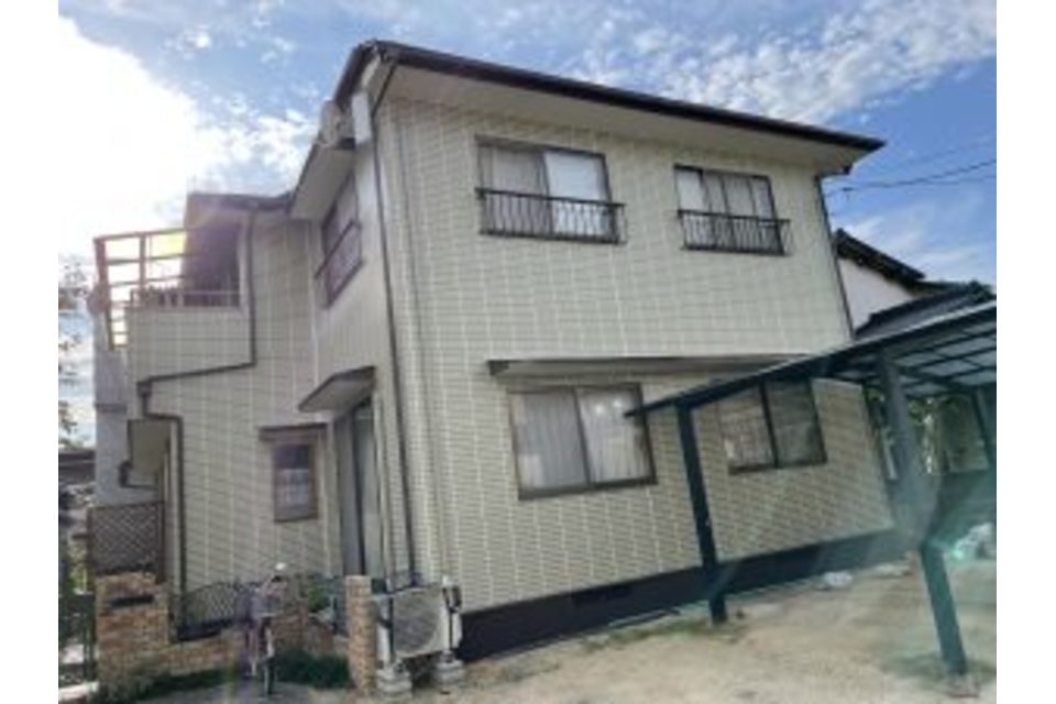 岡山市　北区　白石　W様邸　屋根　遮熱無機　外壁　遮熱ダブルトーン　塗り替え工事　タイル色の画像