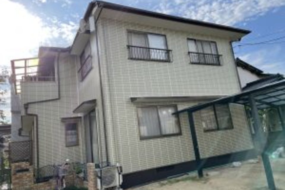 岡山市　北区　白石　W様邸　屋根　遮熱無機　外壁　遮熱ダブルトーン　塗り替え工事　タイル色の画像