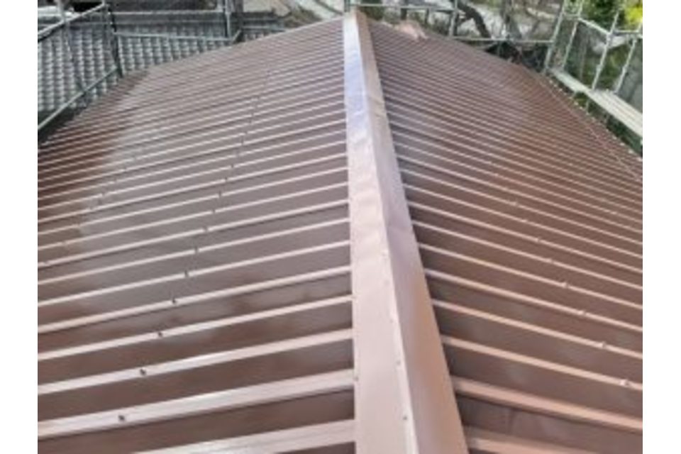 東区　中尾　T様邸　外壁　WBアート多彩仕上げ　２色　屋根　遮熱無機　塗り替え工事の画像