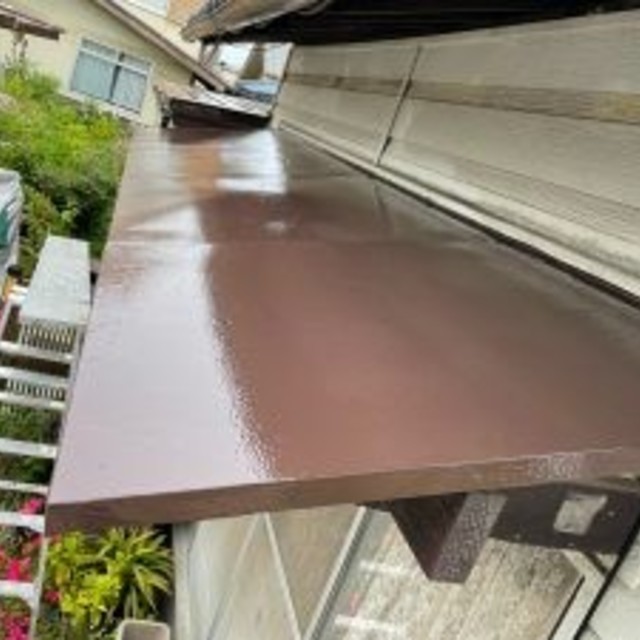 岡山市 中区 雄町 K様邸 玄関庇 庇 遮熱シリコン塗装工事?‍♀️の画像