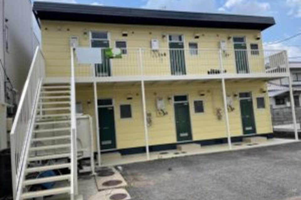 岡山市　北区　アパート　S  屋根　遮熱無機　外壁遮熱フッ素　ガラスコーティング　塗り替え工事の画像