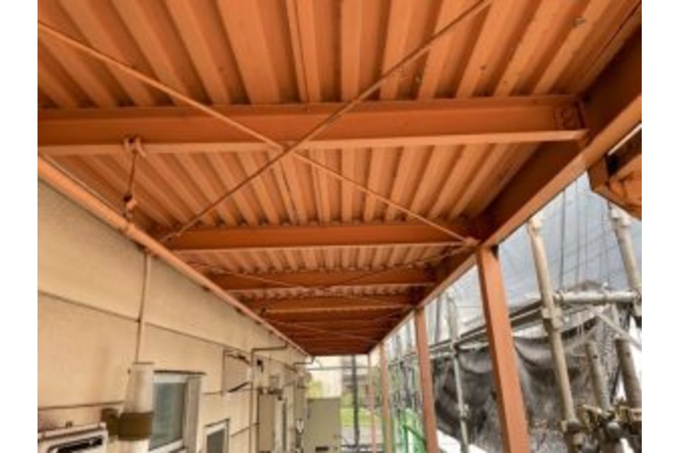 岡山市　北区　アパート　S  屋根　遮熱無機　外壁遮熱フッ素　ガラスコーティング　塗り替え工事の画像