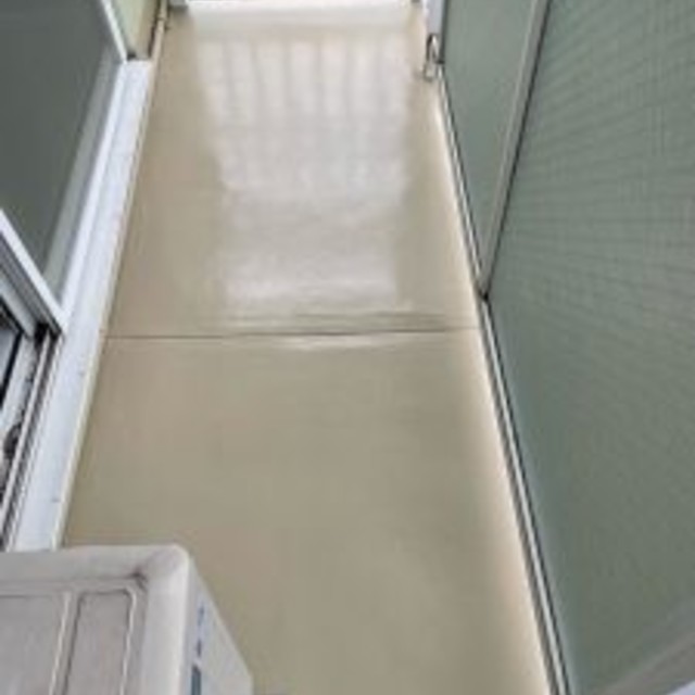 中区 浜 コーポ バルコニー塗装工事の画像