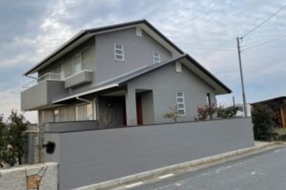 岡山市　中区　A様邸　屋根　遮熱無機　外壁　遮熱フッ素　ガラスコーティング　塗り替え工事の画像