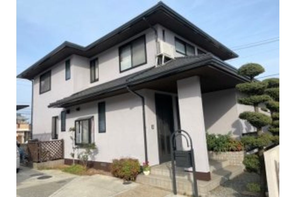 岡山市　中区　湊　S様邸　モルタル外壁　ラジカルシリコン　ガラスコーティング　塗り替え工事の画像