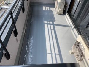 岡山市 中区 湊 S様邸 モルタル外壁 ラジカルシリコン ガラスコーティング 塗り替え工事?‍♀️ベランダ ウレタン防水の画像