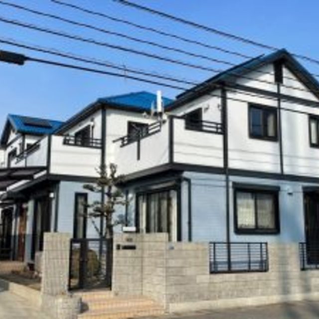 中区　藤原光町　M様邸　屋根　瓦　遮熱無機　外壁　サイディング　遮熱フッ素　ガラスコーティング　塗り替え工事の画像