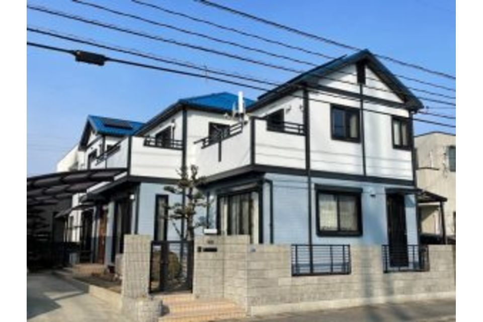 中区　藤原光町　M様邸　屋根　瓦　遮熱無機　外壁　サイディング　遮熱フッ素　ガラスコーティング　塗り替え工事の画像