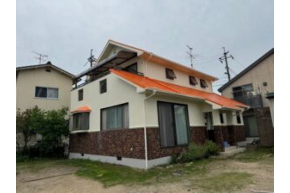 岡山市　北区　辛川市場　F様邸　屋根　カラーベスト　　外壁　モルタル　塗り替え工事の画像