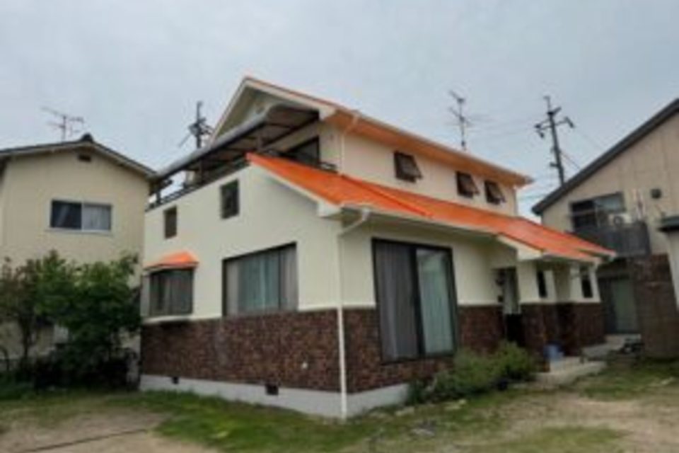 岡山市　北区　辛川市場　F様邸　屋根　カラーベスト　　外壁　モルタル　塗り替え工事の画像