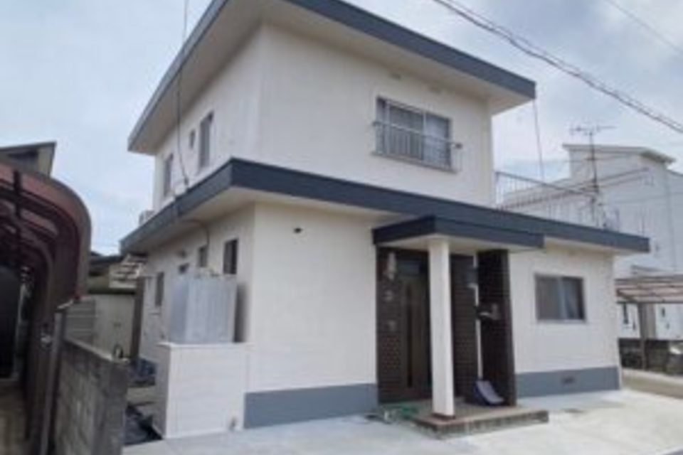 瀬戸内市　Y様邸　外壁　遮熱無機ガラスコーティング　防水塗装工事の画像