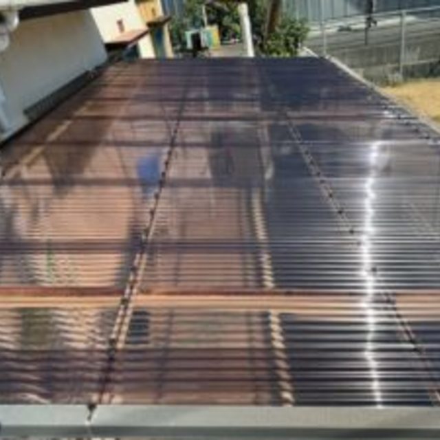 岡山市　北区　楢津　I様邸　波板交換工事　ポリカの画像