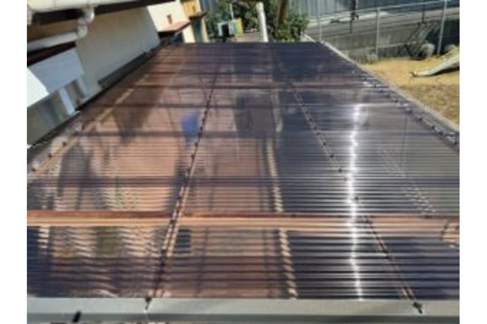 岡山市　北区　楢津　I様邸　波板交換工事　ポリカの画像