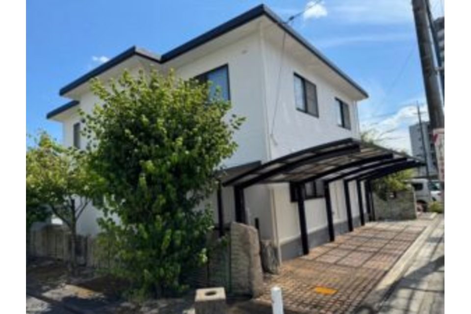 岡山市　中区　穝　M様邸　外壁　遮熱無機　ガラスコーティング　防水　通気緩衝工法　遮熱　塗り替え工事の画像