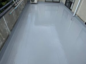 岡山市　中区　穝　M様邸　外壁　遮熱無機　ガラスコーティング　防水　通気緩衝工法　遮熱　塗り替え工事ベランダ防水　遮熱通気緩衝工法の画像
