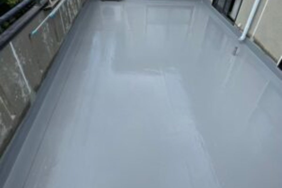 岡山市　中区　穝　M様邸　外壁　遮熱無機　ガラスコーティング　防水　通気緩衝工法　遮熱　塗り替え工事ベランダ防水　遮熱通気緩衝工法の画像