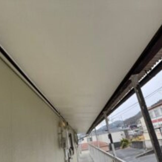 北区　津島　M様邸（コーポ）軒天　塗り替え工事の画像