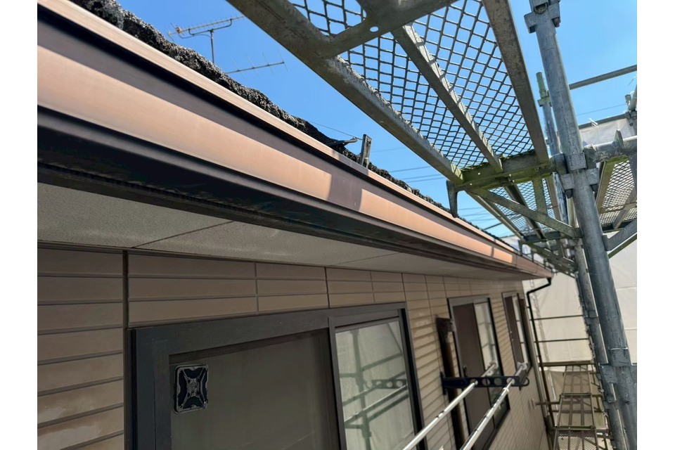 岡山市南区大福 T様邸 屋根塗装・外壁塗装 波板張り替え 玄関ドア取り替えの画像